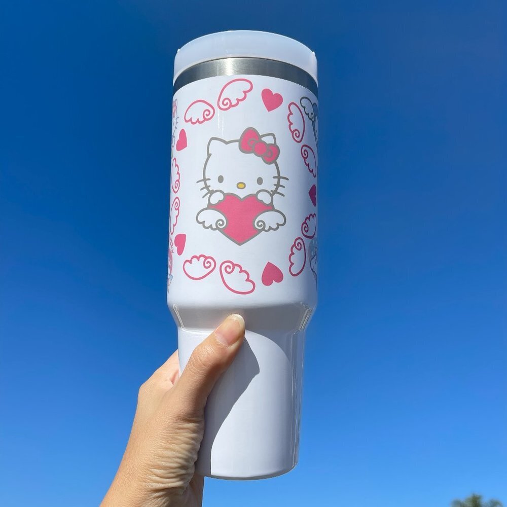 Sanrio Hello Kitty Tumbler 40 oz tumbler with hand carry handle. Brand New. 40 O